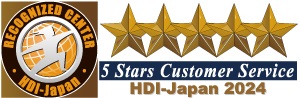 RECOGNIZED CENTER HDI-Japan 5 Stars Customer Service HDI-Japan 2024